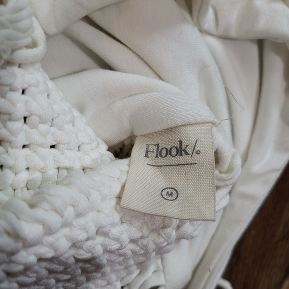 Flook the Label Free People White Crochet Macrame Fringe Mini Maxi Skirt Size M. - Picture 13 of 15